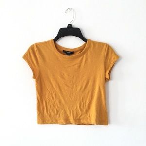 F21 Yellow Crop Top
